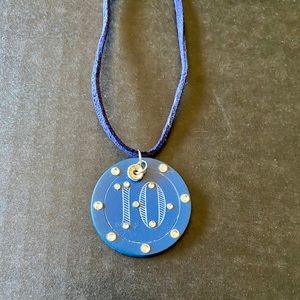 New Vintage Poker Chip necklace w crystals ♣️VEGAS♥️ One-Of-A-Kind